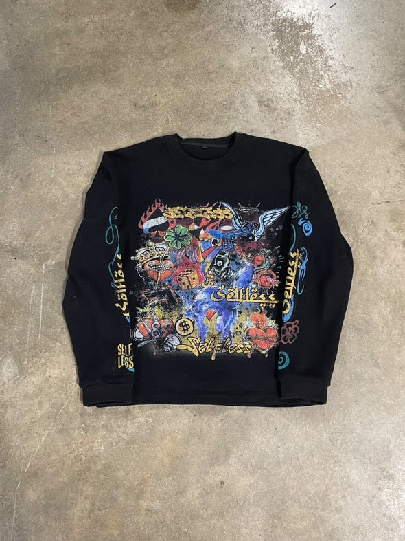 selfless graffiti long sleeve "black"